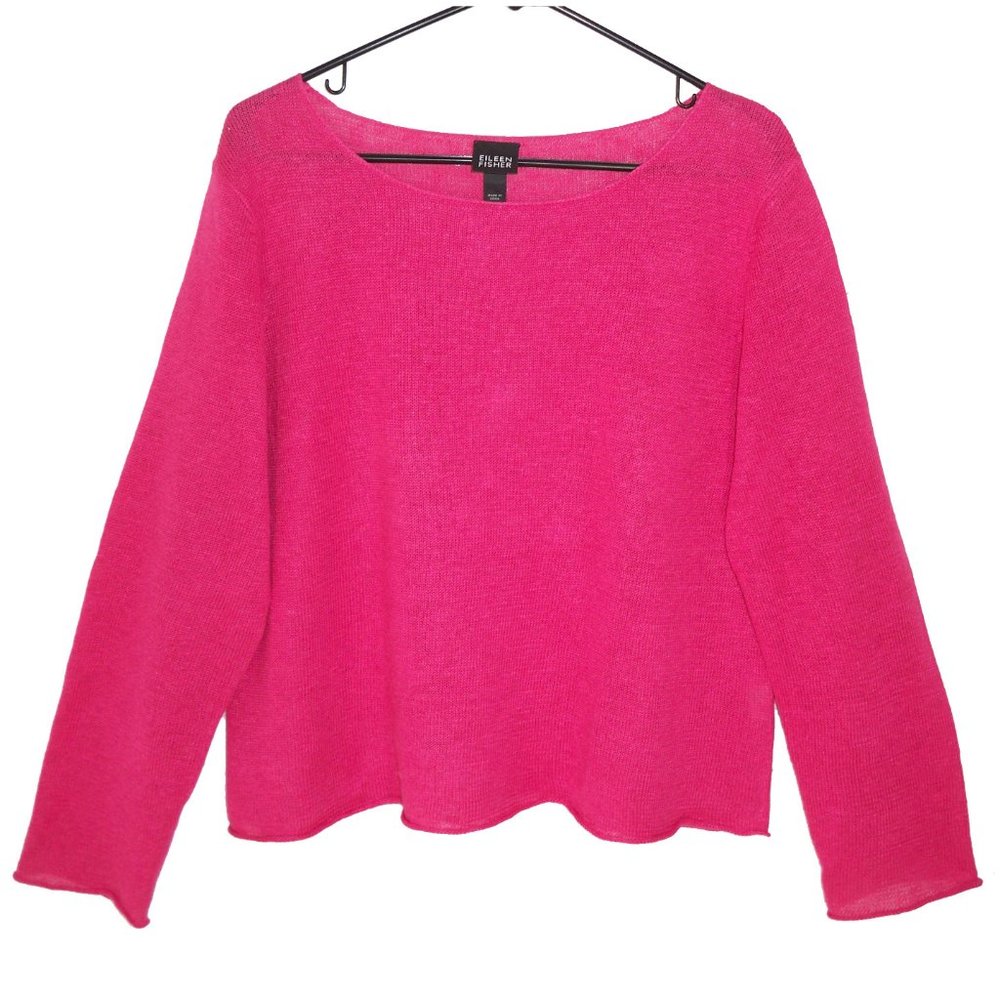 Eileen Fisher Pink Crew Neck Sweater